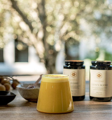 SuperFeast products and orange juice