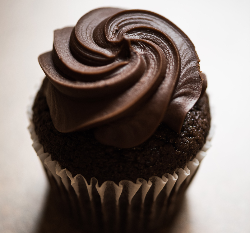 Double Chocolate Fudge Cupcakes with Raw Chocolate Frosting