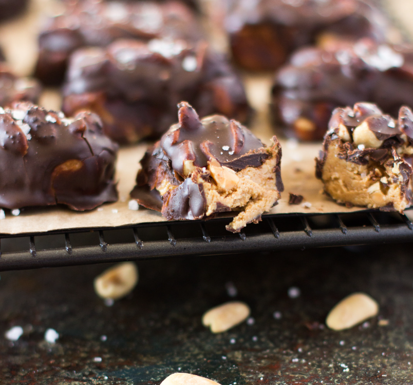 Raw Snickers Carob Bar with Medicinal Mushrooms (Recipe by Jessica Cox)