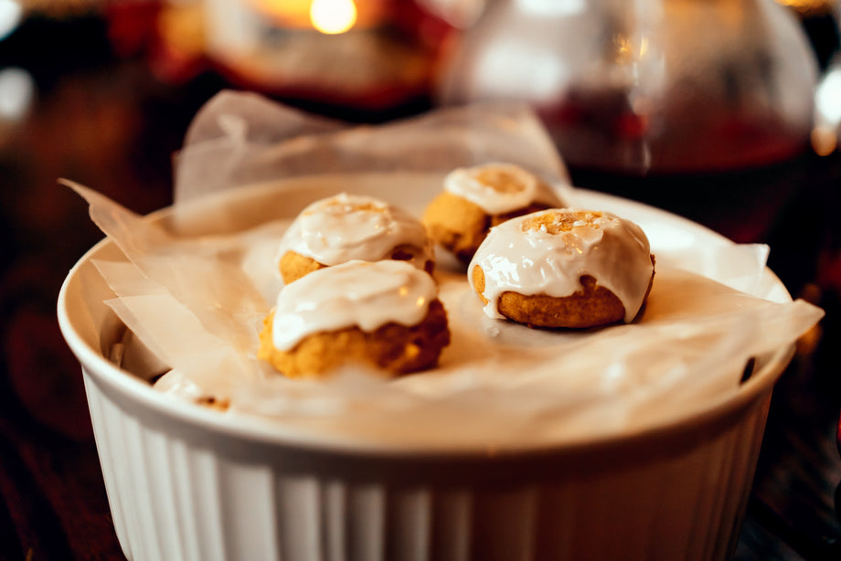 Pumpkin Pie Cookies with Cream Cheese JING Frosting